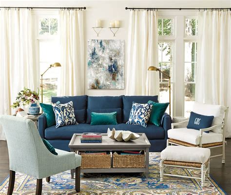 Navy for the dining room. Living Rooms Ideas for Decorating | Blue couch living room ...
