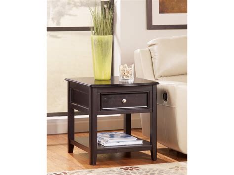 Signature Design By Ashley Carlyle Rectangular End Table With Drawer