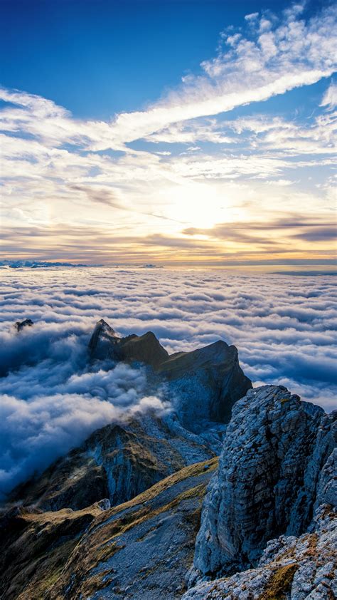 Santis Wallpaper 4k Highest Mountain Summit Swis Alps Panorama