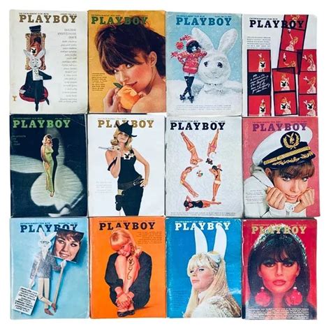 Vtg Playboy Magazine Lot Of Full Year Issue W Centerfold