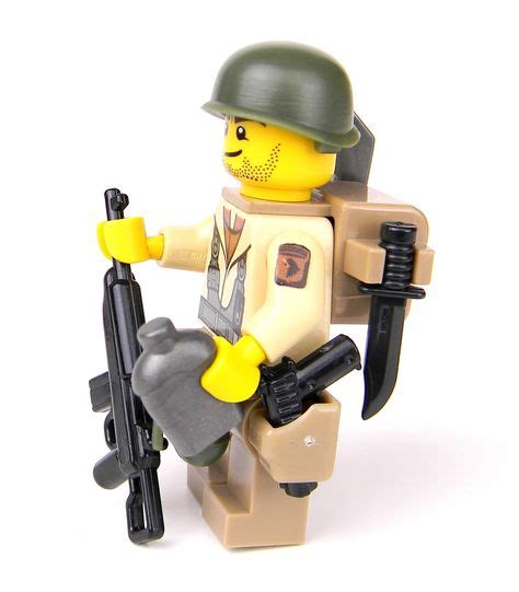 Ww2 Us Army 101st Airborne Paratrooper Minifigure Cool Lego