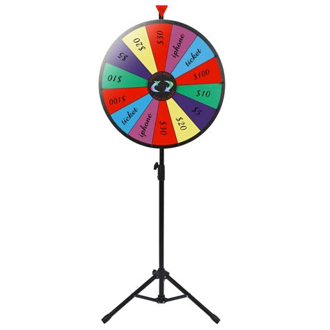 Zenstyle 24 Spin Wheel For Prizes With Stand Height Adjustable 14