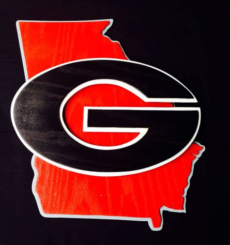 University Of Georgia Bulldogs Sign Made From Wood Approximately 18