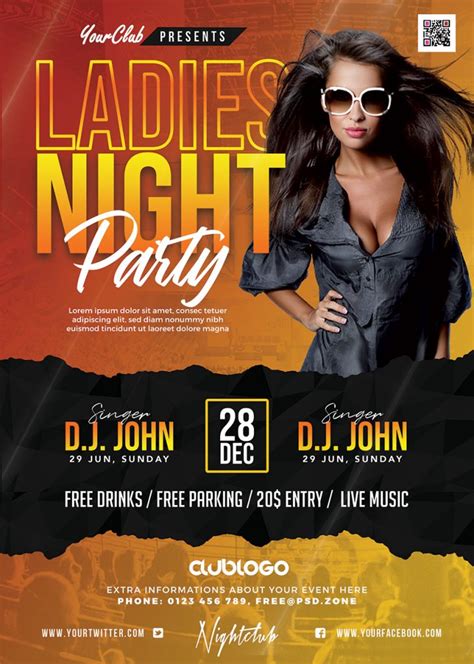 Premium Ladies Night Party Flyer Psd Psd Zone