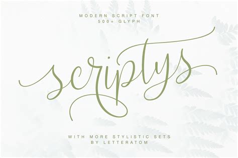 Scriptys Modern Script Font Creative Market