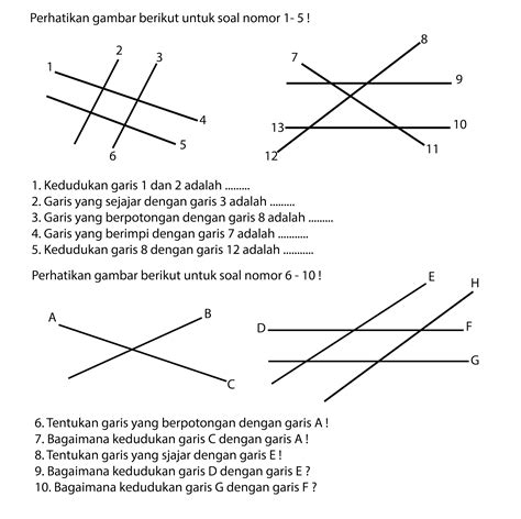 Contoh Soal Matematika Kelas Tentang Hubungan Antar Garis Trik Soal