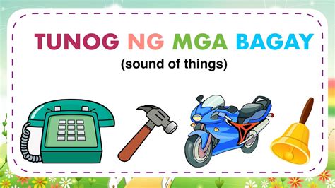 Tunog Ng Mga Bagay Sound Of Objects Filipino ☎️🕰 Youtube