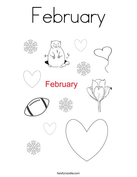 This is valentine's day february 14 themed connect the dots picture puzzle and coloring page with 14 secret message and two little cute hares or bunnies. February Coloring Page - Twisty Noodle