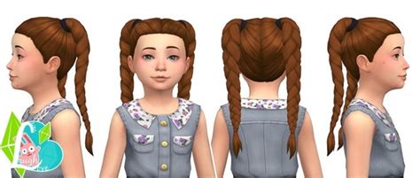 Flirty Braids Summer Pigtails Collection Part 04 At Simlaughlove