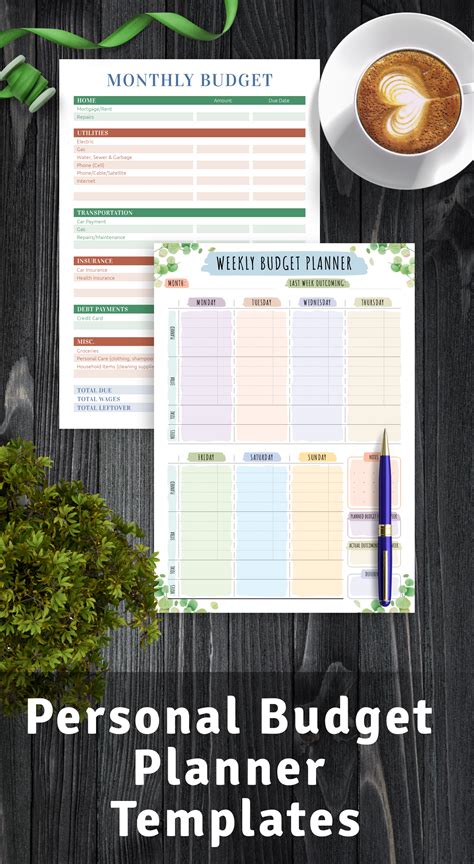 printable personal budget planner templates