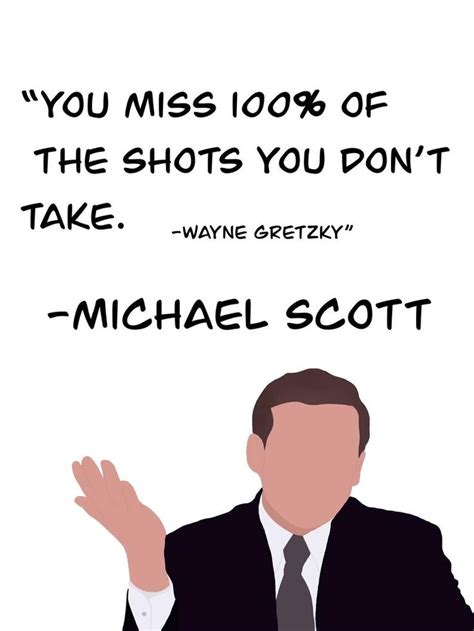 Michael Scott Wayne Gretzky Quote Poster The Office Tv Show Etsy