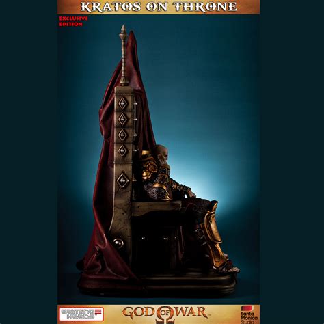 God Of War Kratos On Throne Statue