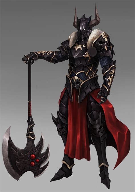 Artstation Black Knight Wonil Kim Fantasy Character Design Armor