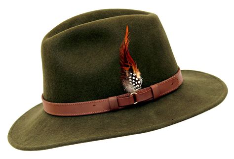 Green Wool Felt Ranger Crushable Hat Denton Hats
