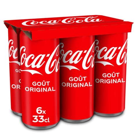 Soda Coca Cola Le Pack De 6 Canettes De 33cl à Prix Carrefour
