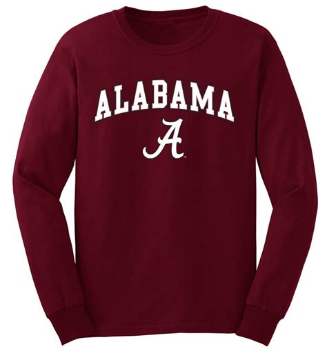 Alabama Crimson Tide Long Sleeve T Shirt Arch Uw016