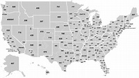 USA Area Code Map - Maps on the Web