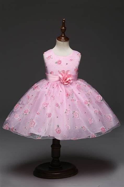 Baby Girl Party Tutu Dress Tulle Pink Princess Flower Girl Dresses Kids