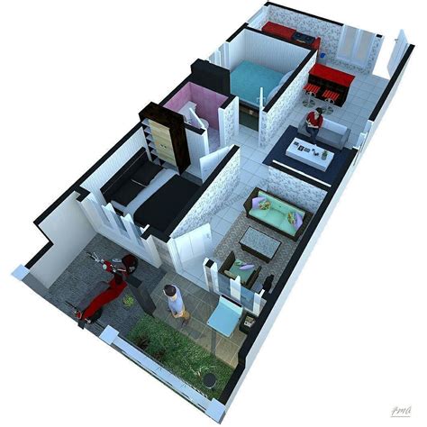 See desain rumah gallery of desain rumah 6x10 here. 100+ Denah Rumah Minimalis 6×10 m Type 60 Terbaru 2021 ...