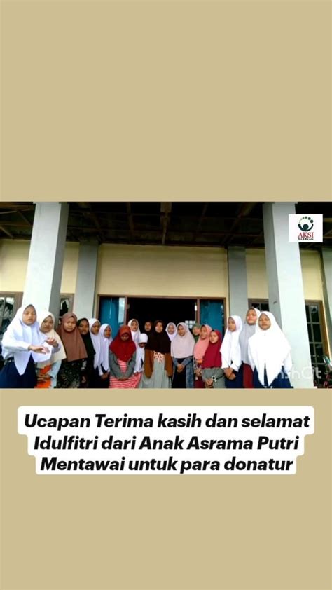 Ucapan Terima Kasih Dan Selamat Idulfitri Dari Anak Asrama Putri