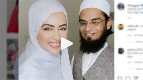 اداکارہ ثنا خان کا شوہر مفتی انس ‘‘کے ہمراہ ویڈیو پیغام