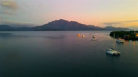 Lucinda Boat Ramp Hinchinbrook Island Qld Relaxing Sunrise 4k Drone