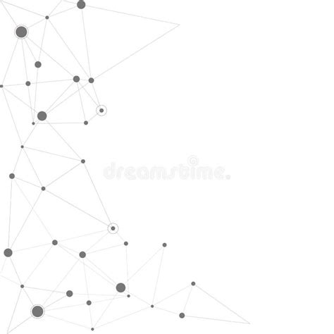 Abstract Connecting Dots And Lines Technology Background Connect White