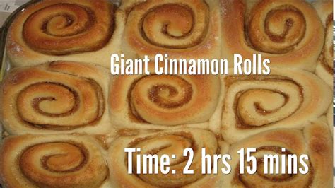 Giant Cinnamon Rolls Recipe Youtube