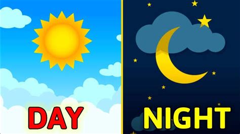 Day Sky And Night Sky Day And Night For Kids Things We See In Sky