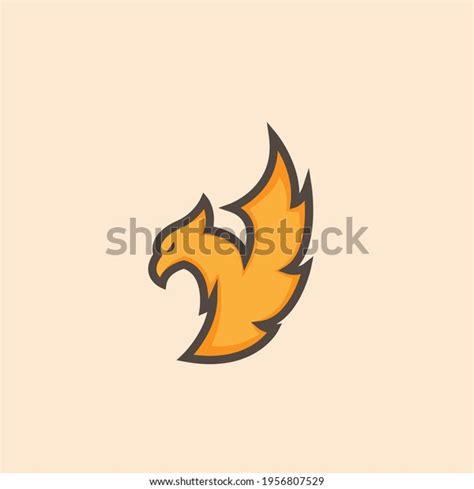 Simple Yellow Eagle Logo Design Template Stock Vector Royalty Free