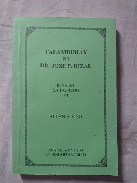 Free Books Talambuhay Ni Dr Jose P Rizal Mga Kaisipan Ni Laong