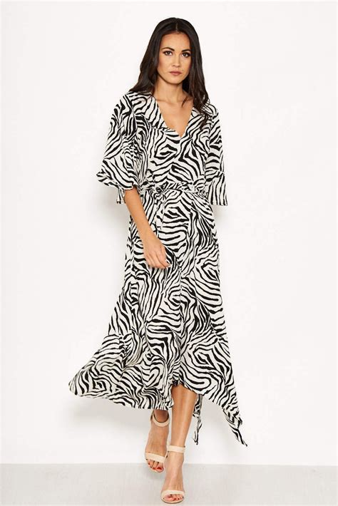 Animal Print Maxi Dress Zebra Print Wrap Maxi Dress Ax Paris