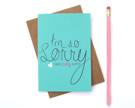 Im Sorry Card Im So Sorry Greetings Card I Was By Siouxalice