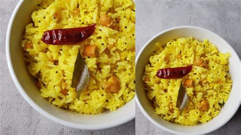 Indian Lemon Rice Recipe Nimmakaya Pulihora Recipe Youtube