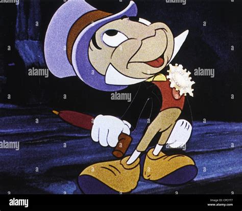 Pinocchio 1940 Walt Disney Film With Jiminy Cricket Stock Photo