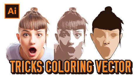 Basic Tutorial Tricks Coloring Vector Portraits Adobe Illustrator