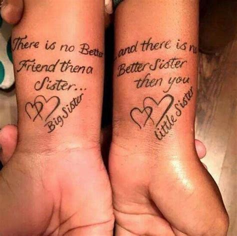 Sister Tattoo Quotes Best Sister Tattoos Cute Matching Sister Tattoo