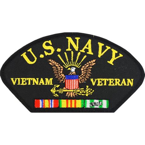 Us Navy Vietnam Veteran Hat Patch 2 34 X 5 14 Etsy