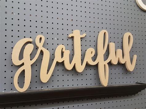 Grateful Wood Sign Farmhouse Rustic Kitchen Blessed Thankful Etsy
