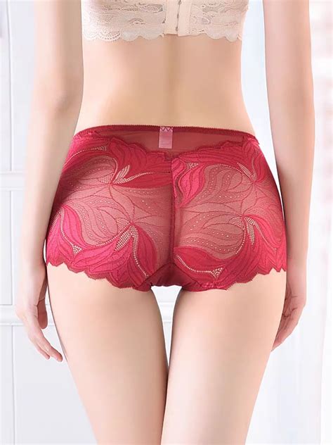 Women Sexy Lace Underwear Seamless Panty Lace Trim Briefs China Sexy