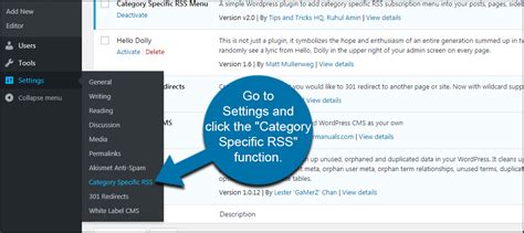 How To Deliver Separate Wordpress Category Rss Feeds