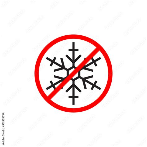 Freezing Is Prohibited Sign Isolated On White Background Red Round