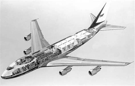 Boeing 747 100 Combi Cutaway Date Circa 1972 Available As Framed