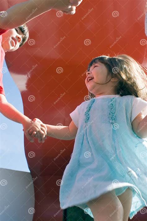 Girl Playing Ring Around The Rosy Stock Photo Image Of American