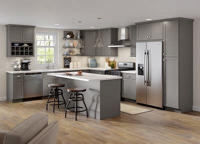 Kitchen ideas how to guides. Cambridge Base Cabinets in Gray - Kitchen - The Home Depot