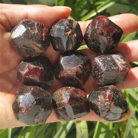 Raw Crystal Healing Dark Brown 1 Specimen Of Natural Rough Garnet Rock