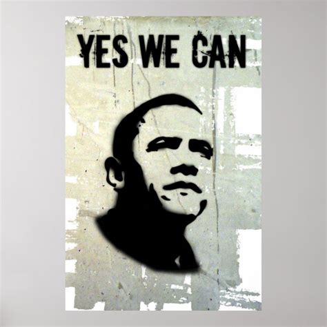 Barack Obamayes We Canstencil Poster Zazzle