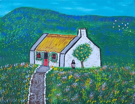 Irish Cottage Painting By Ray Cummins