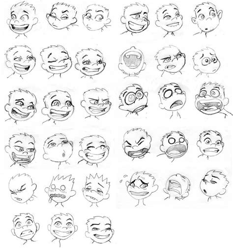 Toon Facials By Sky Boy On Deviantart Cartoon Faces Expressions