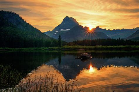 Glacier National Park Sunset Photograph By Harriet Feagin Photography Fine Art America